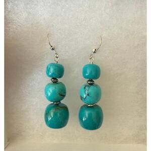 Jay King 925 Sterling Silver Genuine Turquoise Earrings